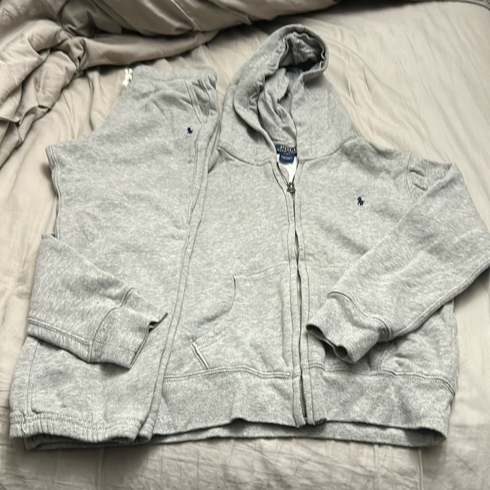 Polo Ralph Lauren Lil boys heather gray Sweat Suit